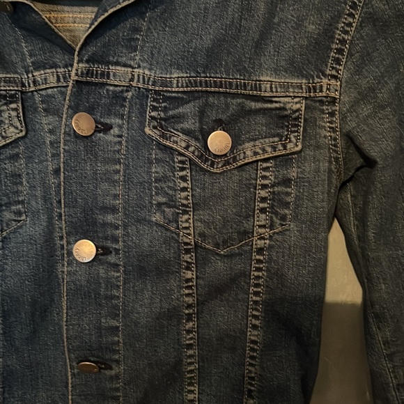 COPY - Theory Women’s Jean Jacket Size Small . It has a bit of stretch as well. - Picture 2 of 8
